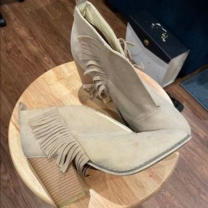 Cute booties! 3 pair for 1 price! Black, tan and caramel